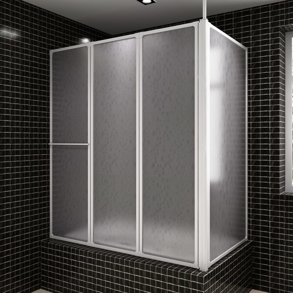 Paravan Cadă Duș În Formă De L 70X120X137 Cm 4 Panouri Pliabil