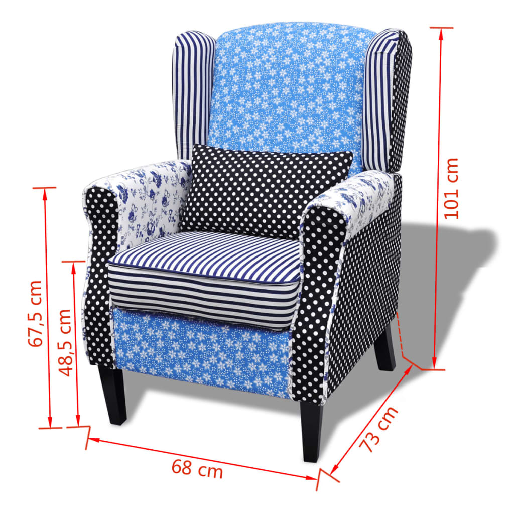 Fotoliu, Design Mozaic, Material Textil