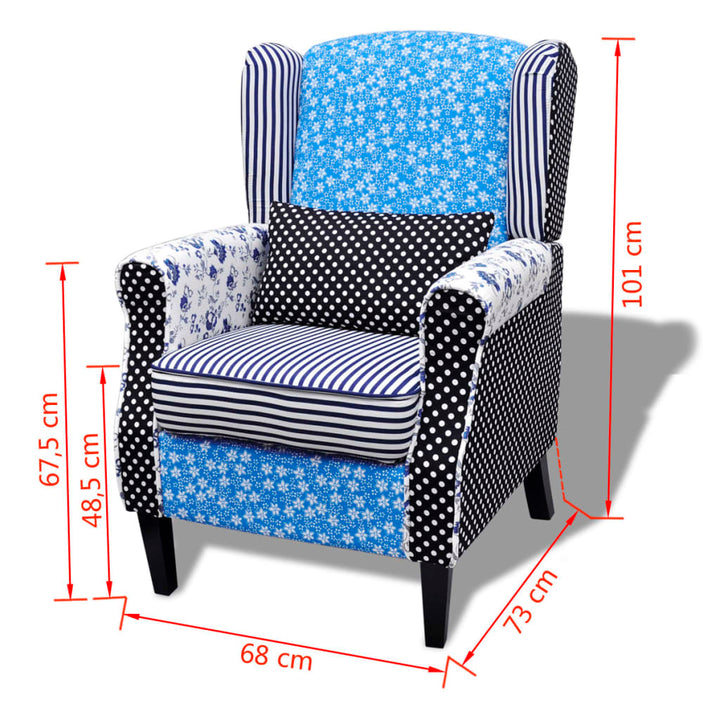 Fotoliu, Design Mozaic, Material Textil