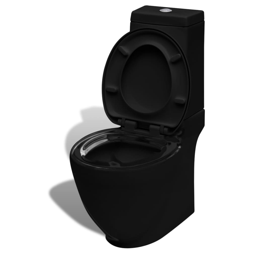 Set De Toaletă & Bideu, Negru, Ceramică