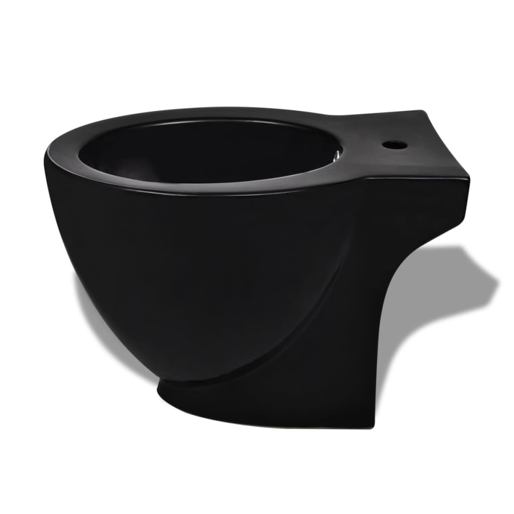 Set De Toaletă & Bideu, Negru, Ceramică
