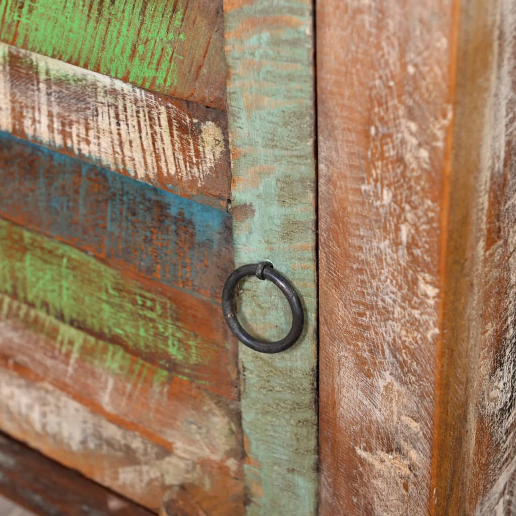Masă De Capăt Cu 1 Sertar Și 1 Ușă, Lemn Reciclat