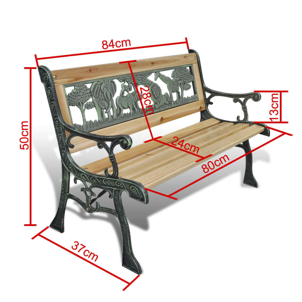 Bancă De Grădină Pentru Copii, 84 Cm, Lemn