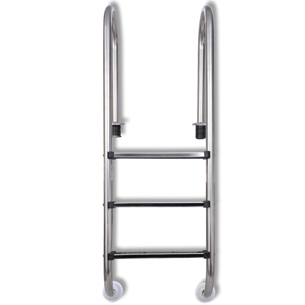 Scară Pentru Piscină Cu 3 Trepte, 120 Cm, Oțel Inoxidabil 304