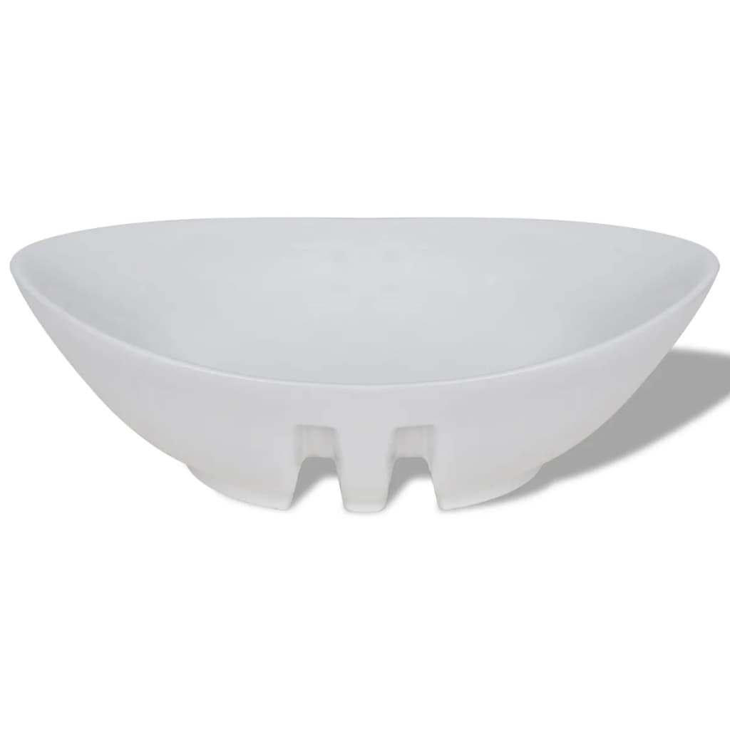 Chiuvetă Ovală Cu Preaplin, 59 X 38,5 Cm, Ceramică De Lux
