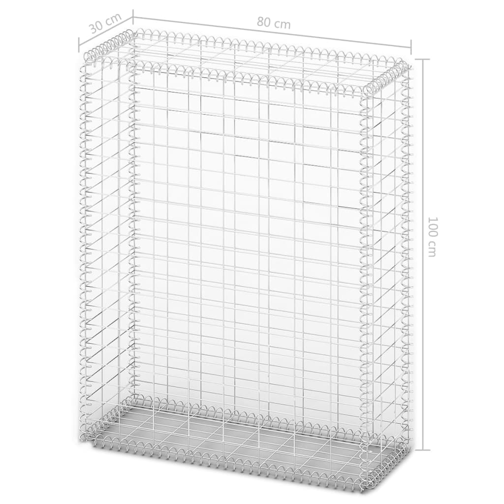 Coș Gabion Cu Capace, Sârmă Galvanizată,