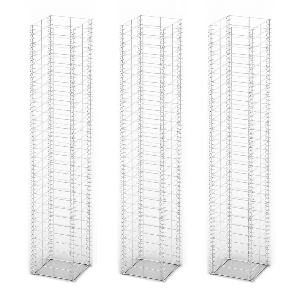 Set Gabioane, 3 Buc, Sârmă Galvanizată,