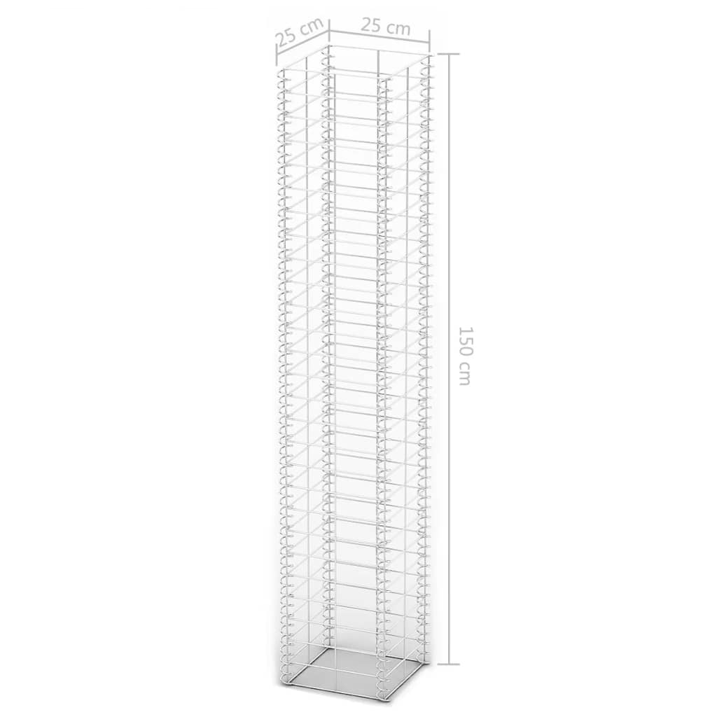 Set Gabioane, 3 Buc, Sârmă Galvanizată,