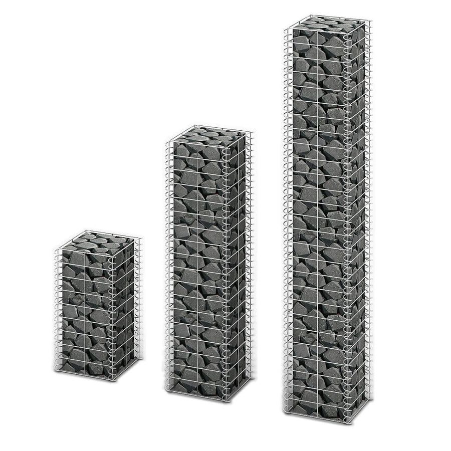Set Gabioane, 3 Buc, Sârmă Galvanizată
