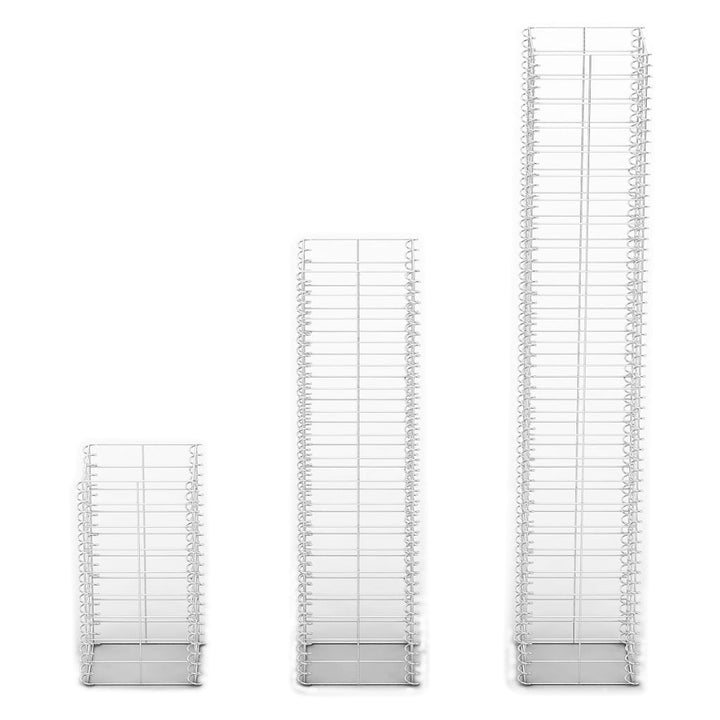 Set Gabioane, 3 Buc, Sârmă Galvanizată