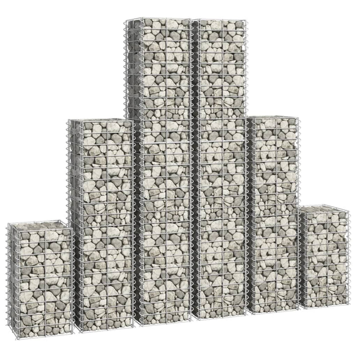 Set Gabioane, 6 Buc., Sârmă Galvanizată