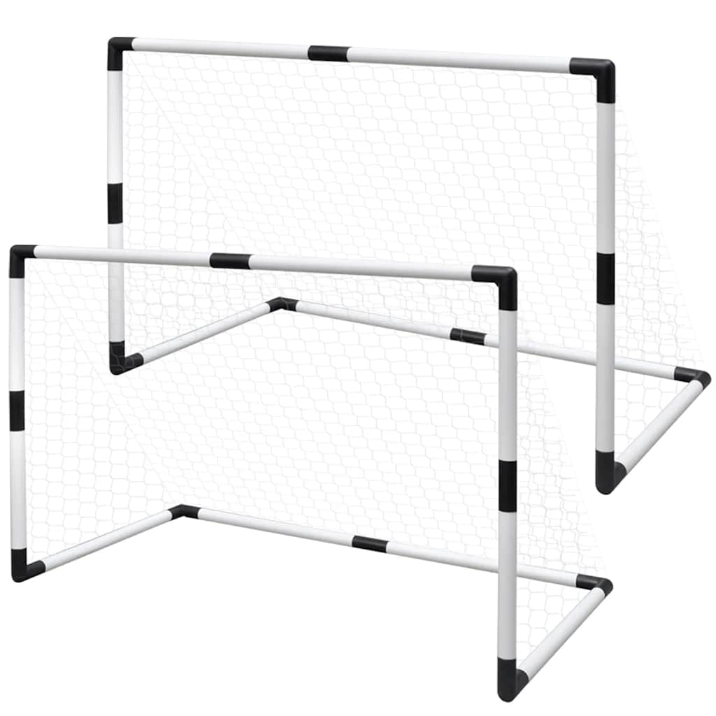 Set Porți Mini De Fotbal Pentru Copii Din Plasă, 2 Buc., 91,5X48X61 Cm