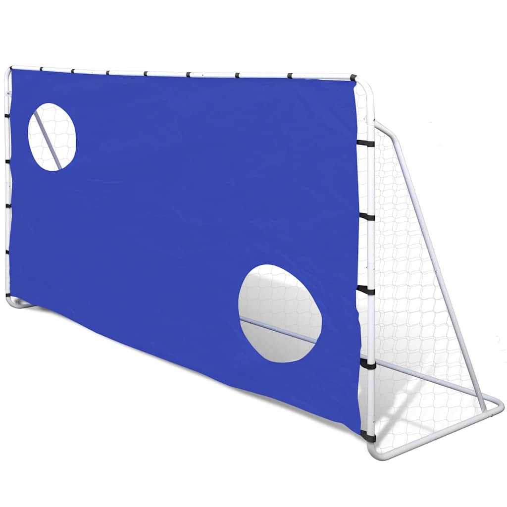 Poartă Fotbal Cu Perete Țintă 240X92X150Cm Oțel Calitate Înaltă