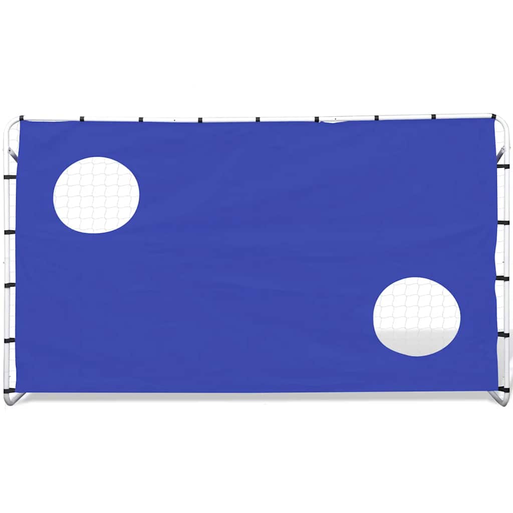 Poartă Fotbal Cu Perete Țintă 240X92X150Cm Oțel Calitate Înaltă