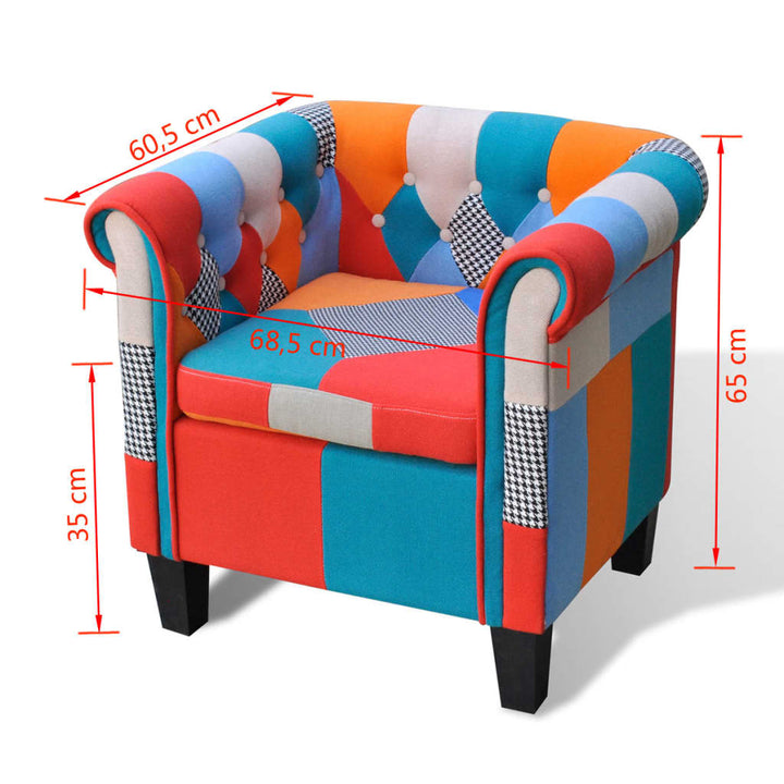Fotoliu Cu Model Patchwork, Material Textil