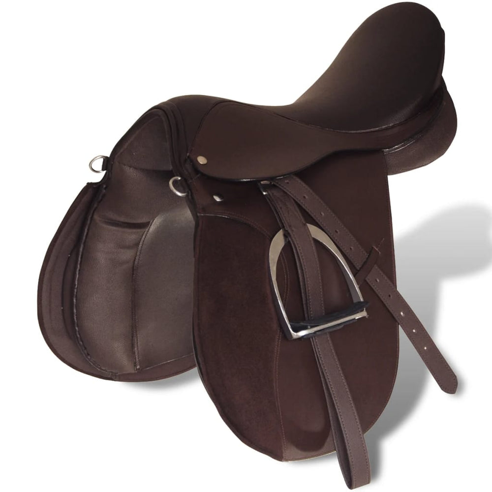 Set Echitație Cu Șa 44,5 Cm Din Piele Naturală,