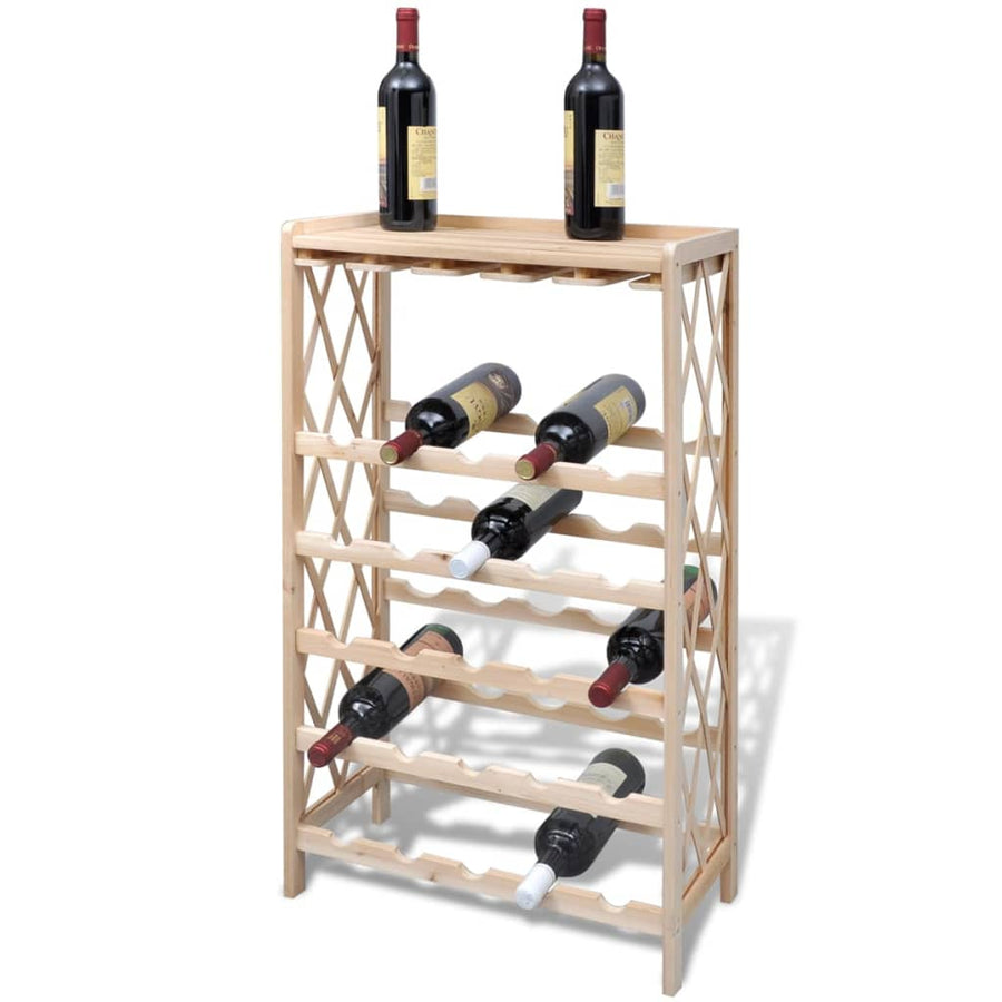 Suport Pentru 25 De Sticle De Vin, Lemn Masiv De Brad