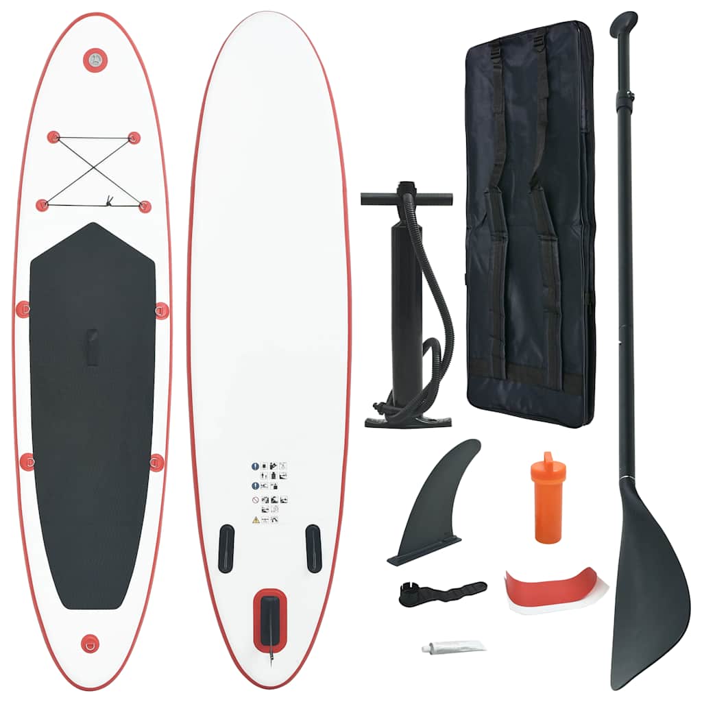 Set Placă Stand Up Paddle Sup Surf Gonflabilă, Și Alb