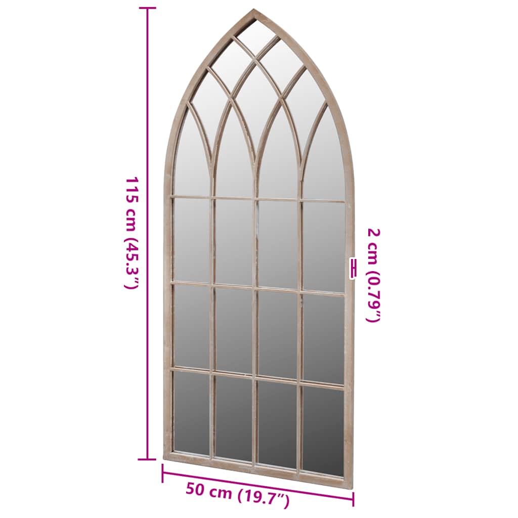 Oglindă De Grădină Arcadă Gotică 50X115 Cm Interior & Exterior