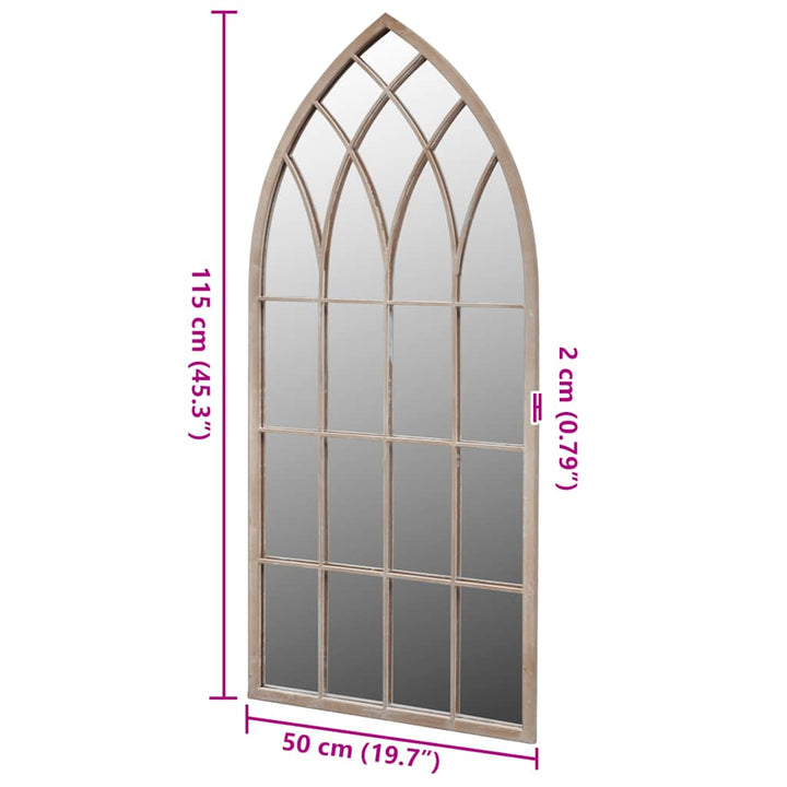Oglindă De Grădină Arcadă Gotică 50X115 Cm Interior & Exterior