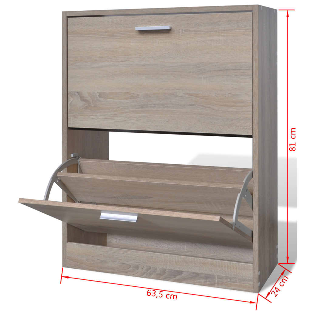 Pantofar Cu 2 Compartimente, Lemn, Aspect De