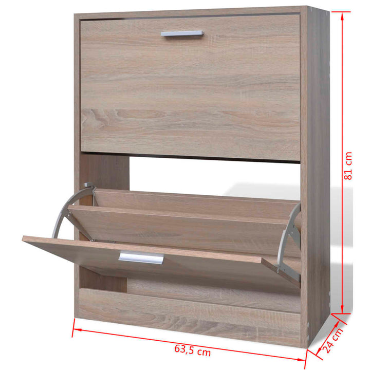 Pantofar Cu 2 Compartimente, Lemn, Aspect De