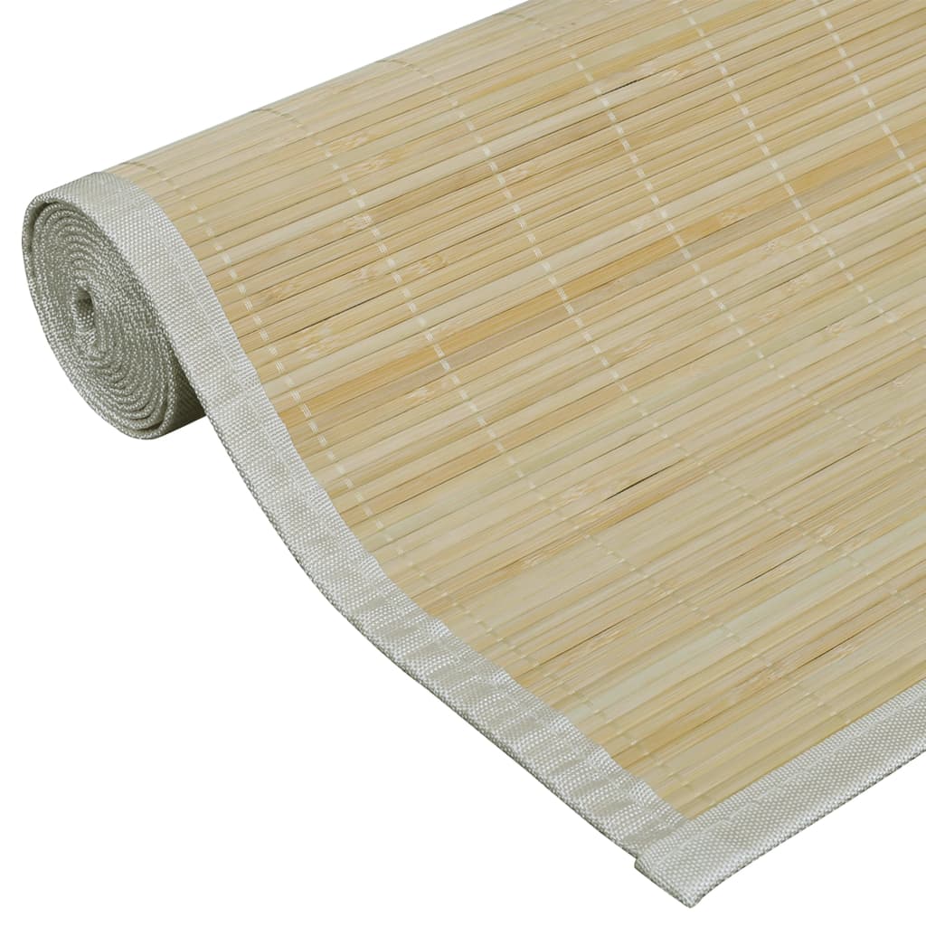 Covor Dreptunghiular Din Bambus Natural