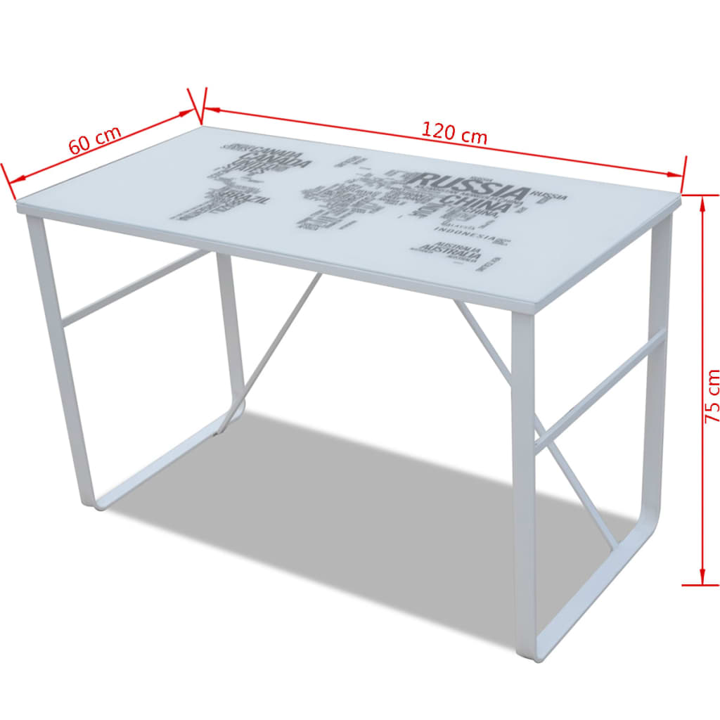 Birou Dreptunghiular Cu Model Tip Hartă