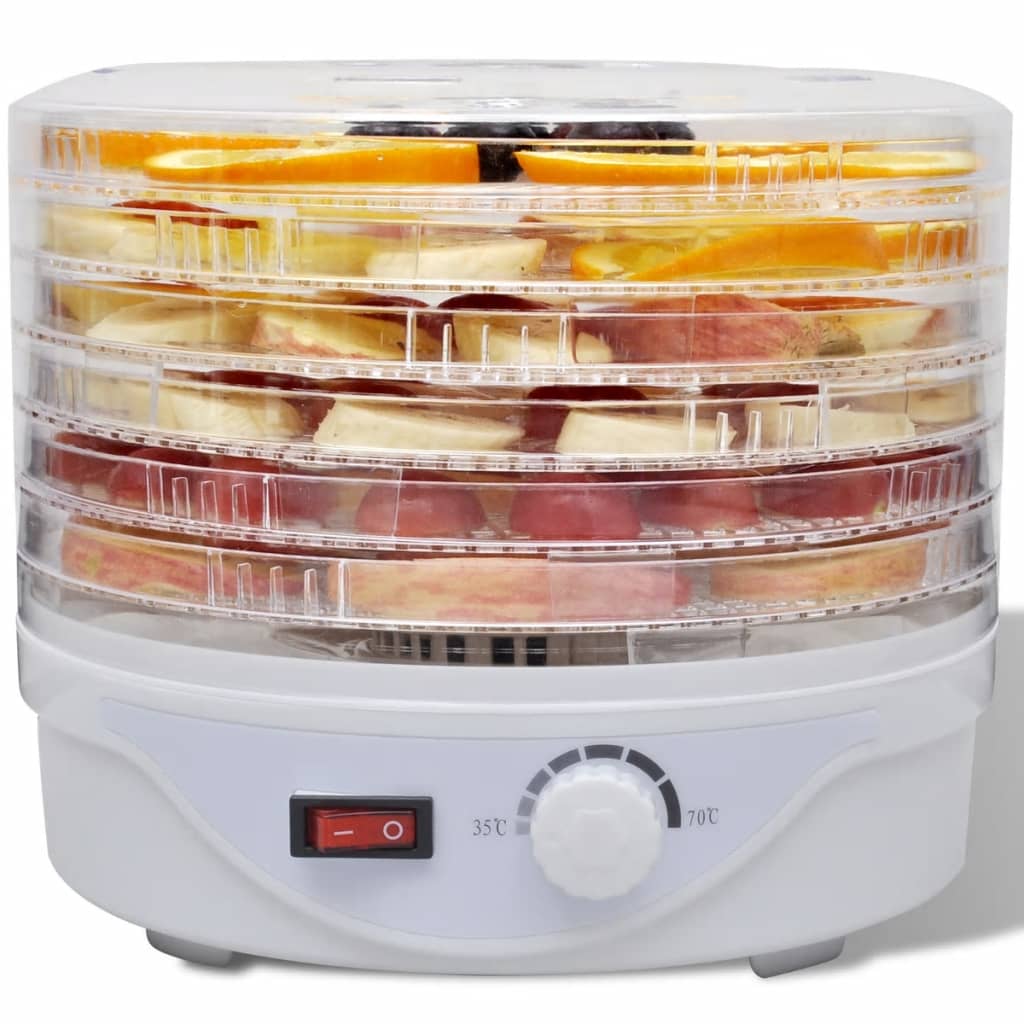 Deshidrator De Alimente Cu 6 Tăvi Stivuibile (Rotund)