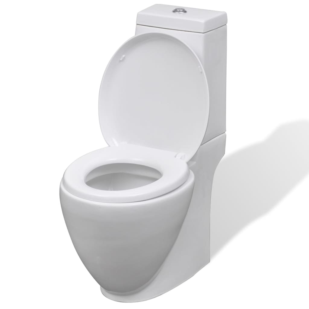 Set De Toaletă Și Bideu, Ceramică Albă