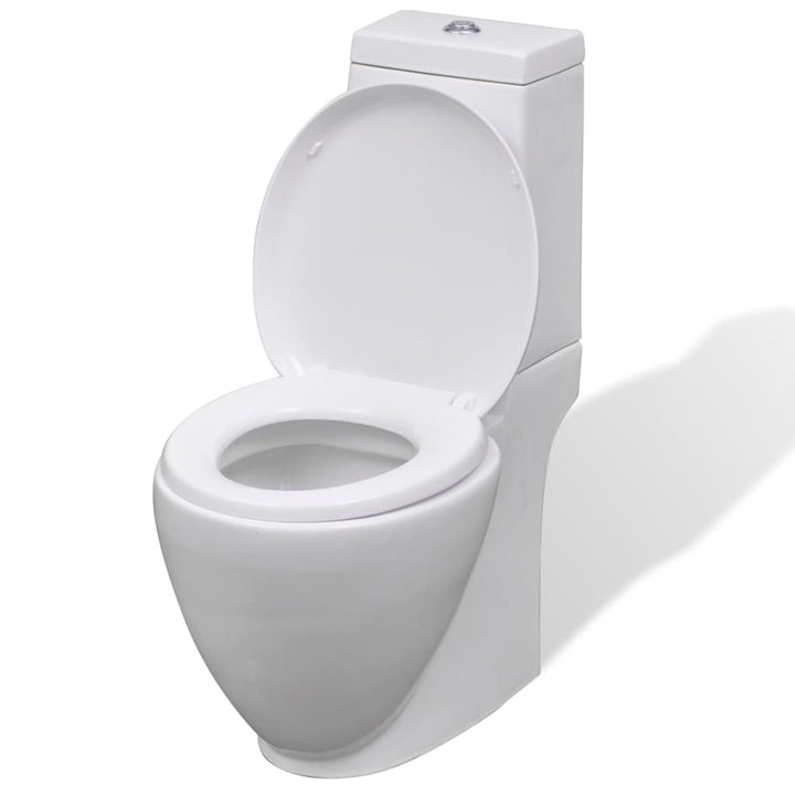 Set De Toaletă Și Bideu, Ceramică Albă