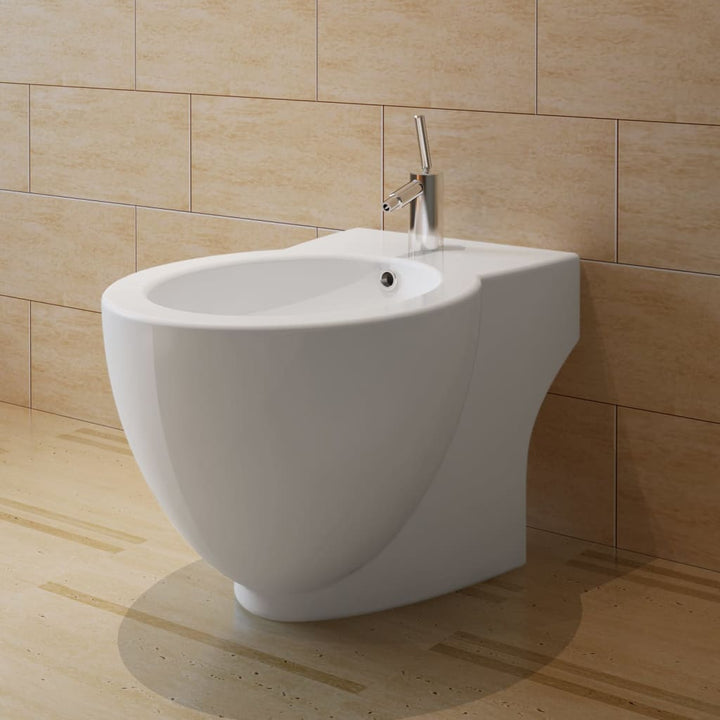Set De Toaletă Și Bideu, Ceramică Albă