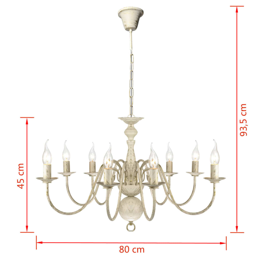 Candelabru De Metal În Stil Antic 8 X Becuri E14