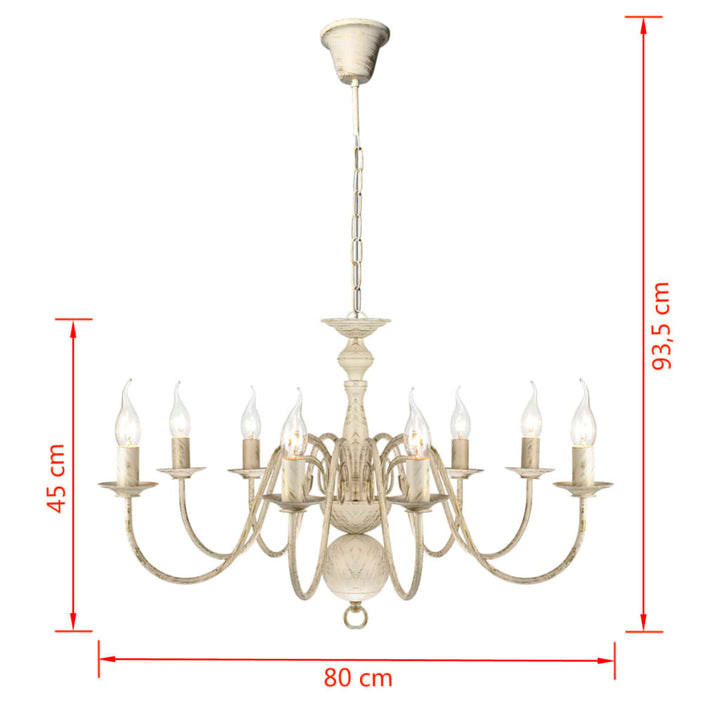 Candelabru De Metal În Stil Antic 8 X Becuri E14
