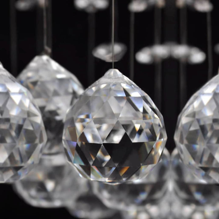 Lustră Albă Cu Mărgele De Cristal Din Sticlă 8Xg9 29 Cm