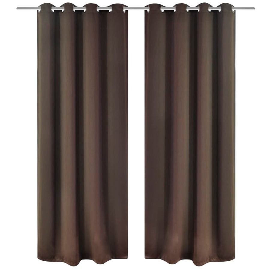 Draperii Opace Cu Inele Metalice, 2 Buc., ,