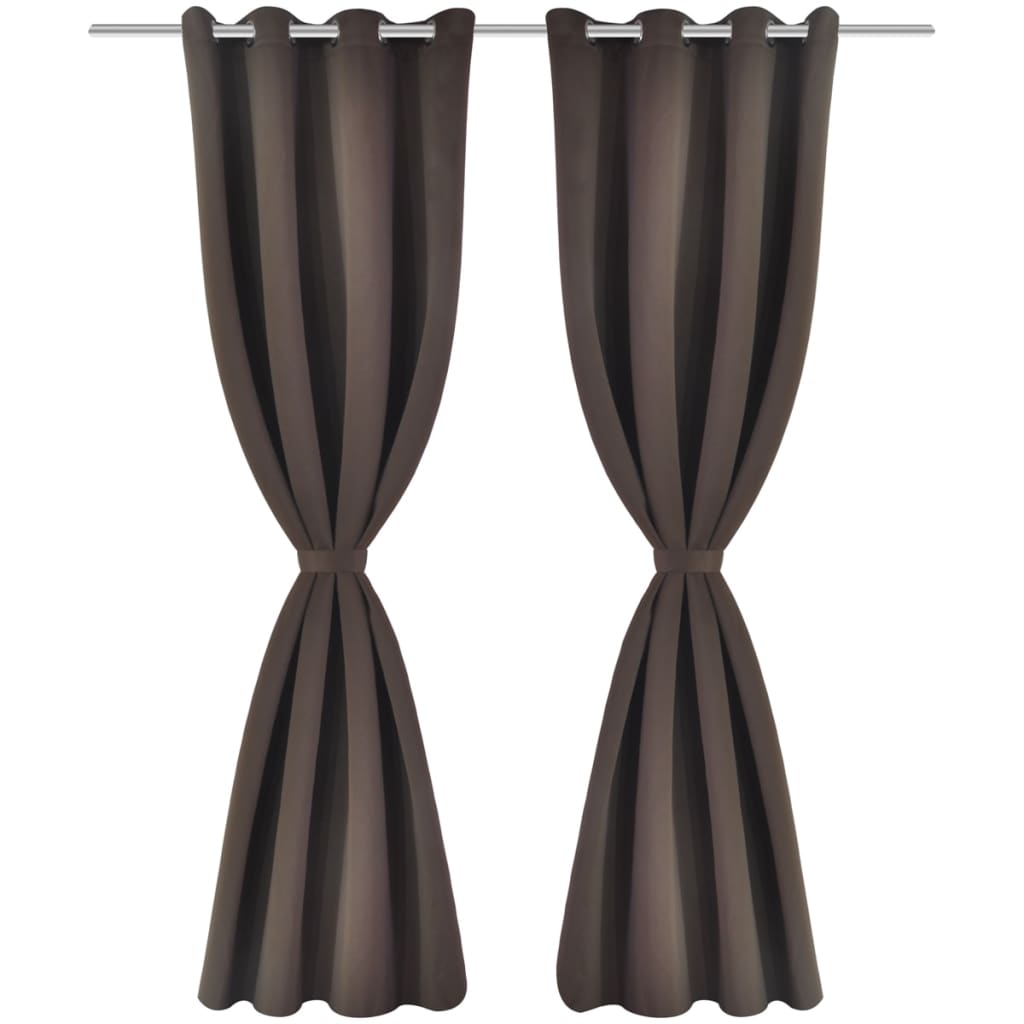 Draperii Opace Cu Inele Metalice, 2 Buc., ,