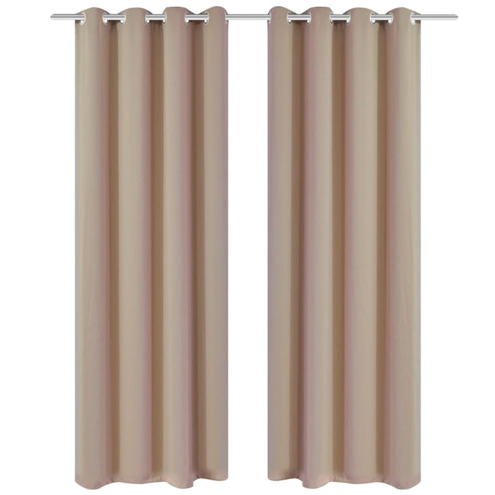 Draperii Opace Cu Inele Metalice, 2 Buc., ,