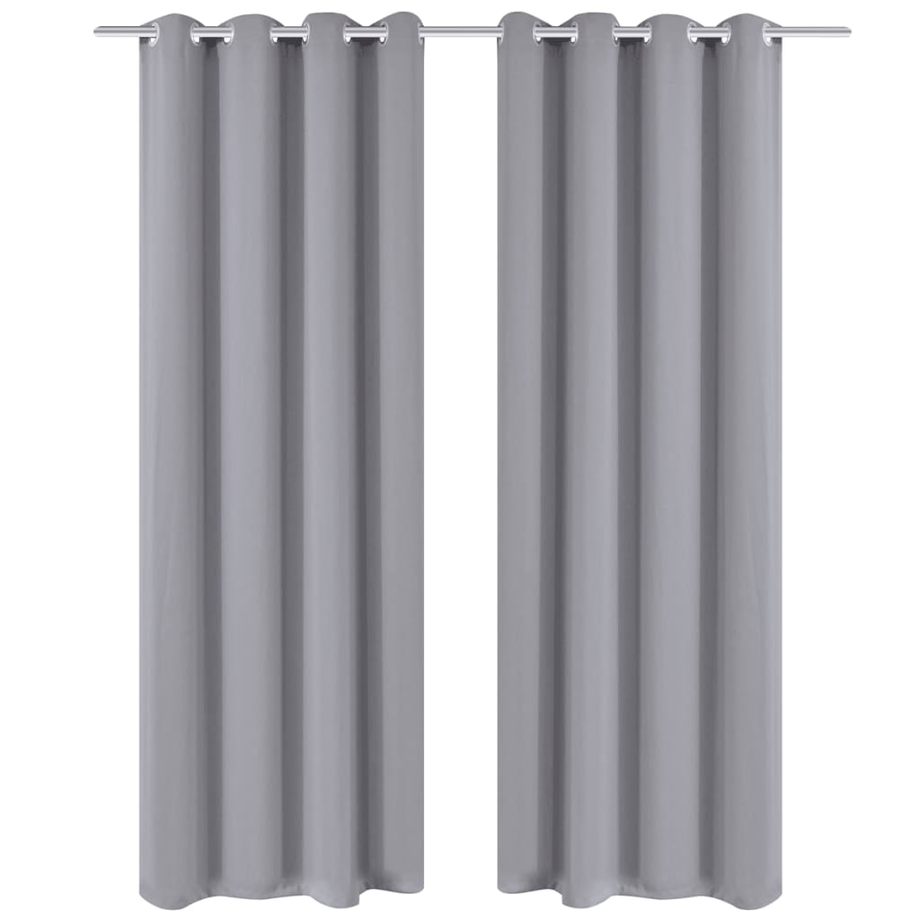 Draperii Opace Cu Inele Metalice, 2 Buc., ,