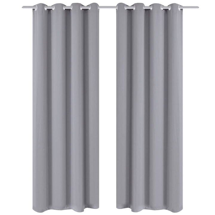 Draperii Opace Cu Inele Metalice, 2 Buc., ,