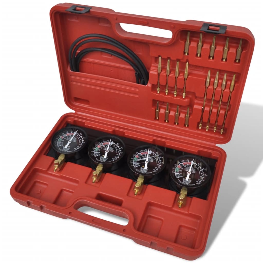 Set Unelte Pentru Sincronizare Carburator, Cu Manometre Cu Placă Fixă