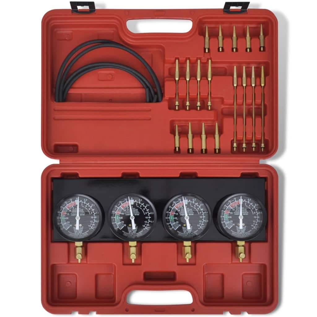 Set Unelte Pentru Sincronizare Carburator, Cu Manometre Cu Placă Fixă