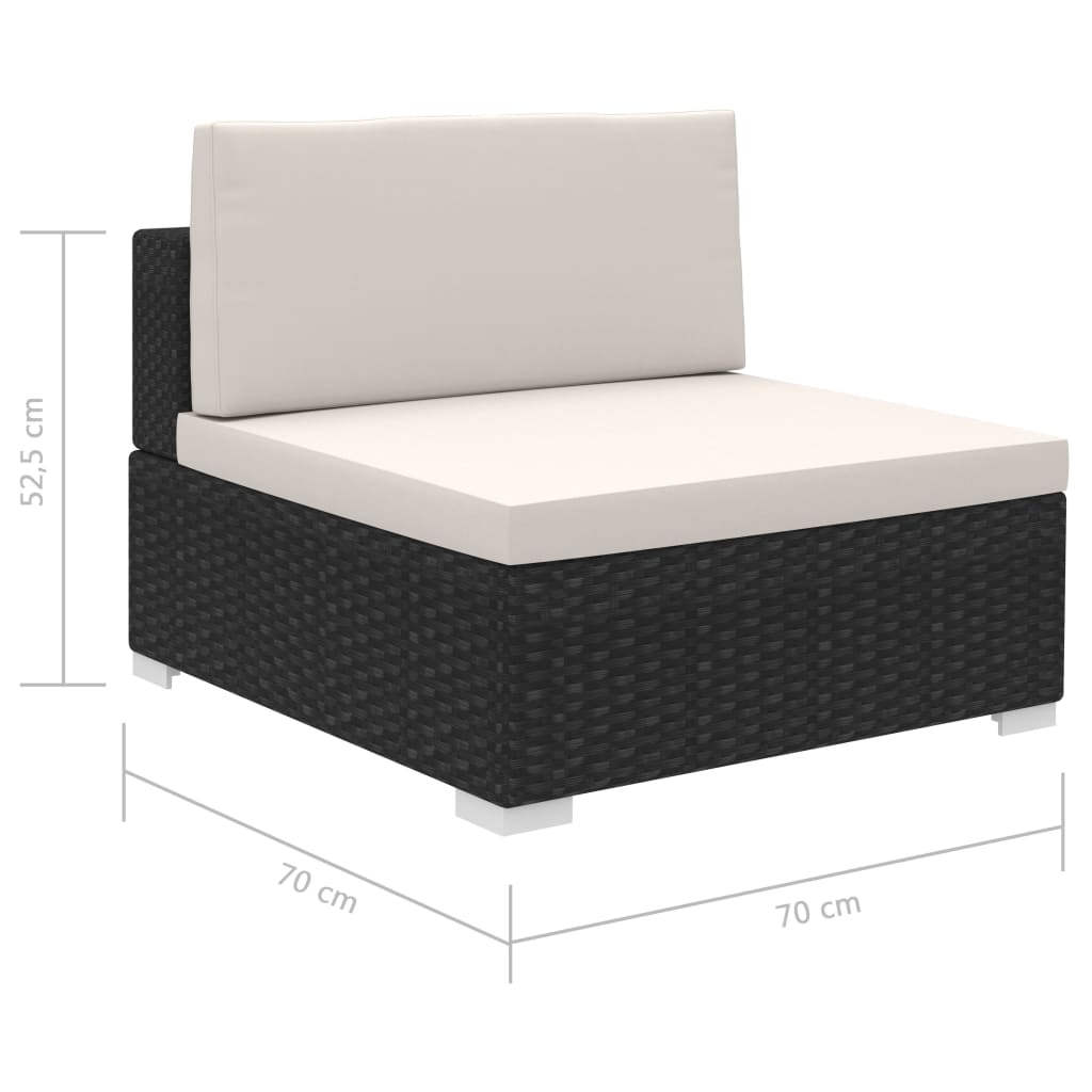 Set Mobilier De Grădină Cu Perne, 8 Piese, , Poliratan