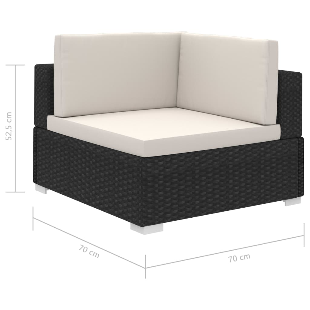 Set Mobilier De Grădină Cu Perne, 8 Piese, , Poliratan