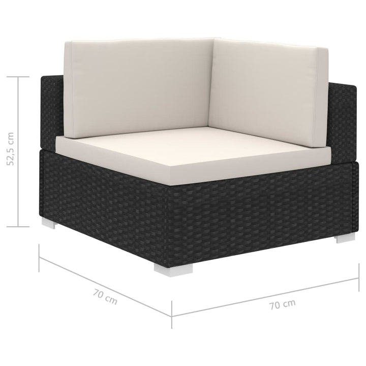 Set Mobilier De Grădină Cu Perne, 8 Piese, , Poliratan