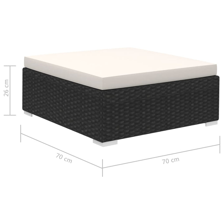 Set Mobilier De Grădină Cu Perne, 8 Piese, , Poliratan