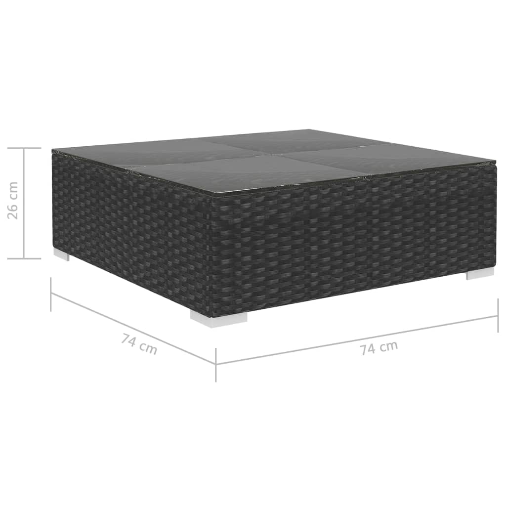 Set Mobilier De Grădină Cu Perne, 8 Piese, , Poliratan