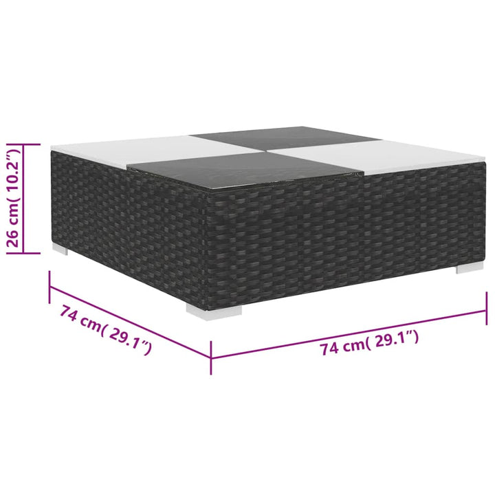 Set Mobilier De Grădină Cu Perne, 8 Piese, , Poliratan