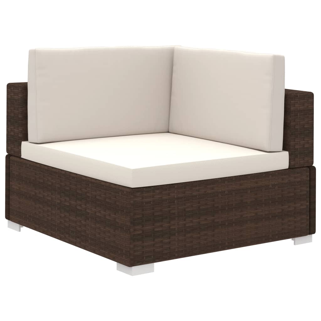 Set Mobilier De Grădină Cu Perne, 12 Piese, , Poliratan