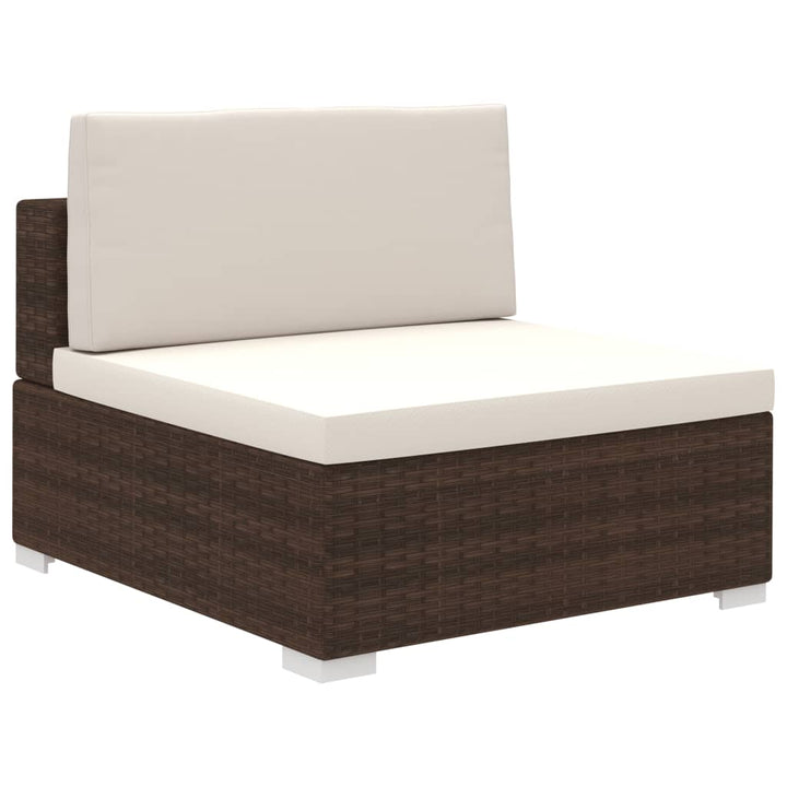 Set Mobilier De Grădină Cu Perne, 12 Piese, , Poliratan